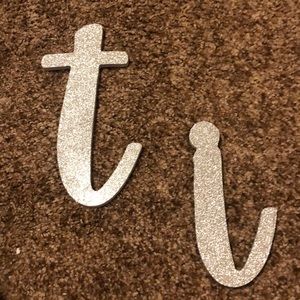 Glitter letters